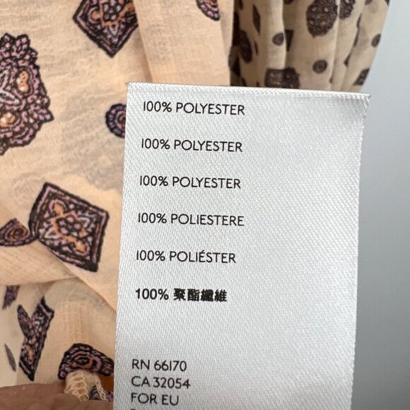 Free People Turn Turn Balloon Sleeve Printed Mini Swing Dress Size Small - Picture 9 of 14